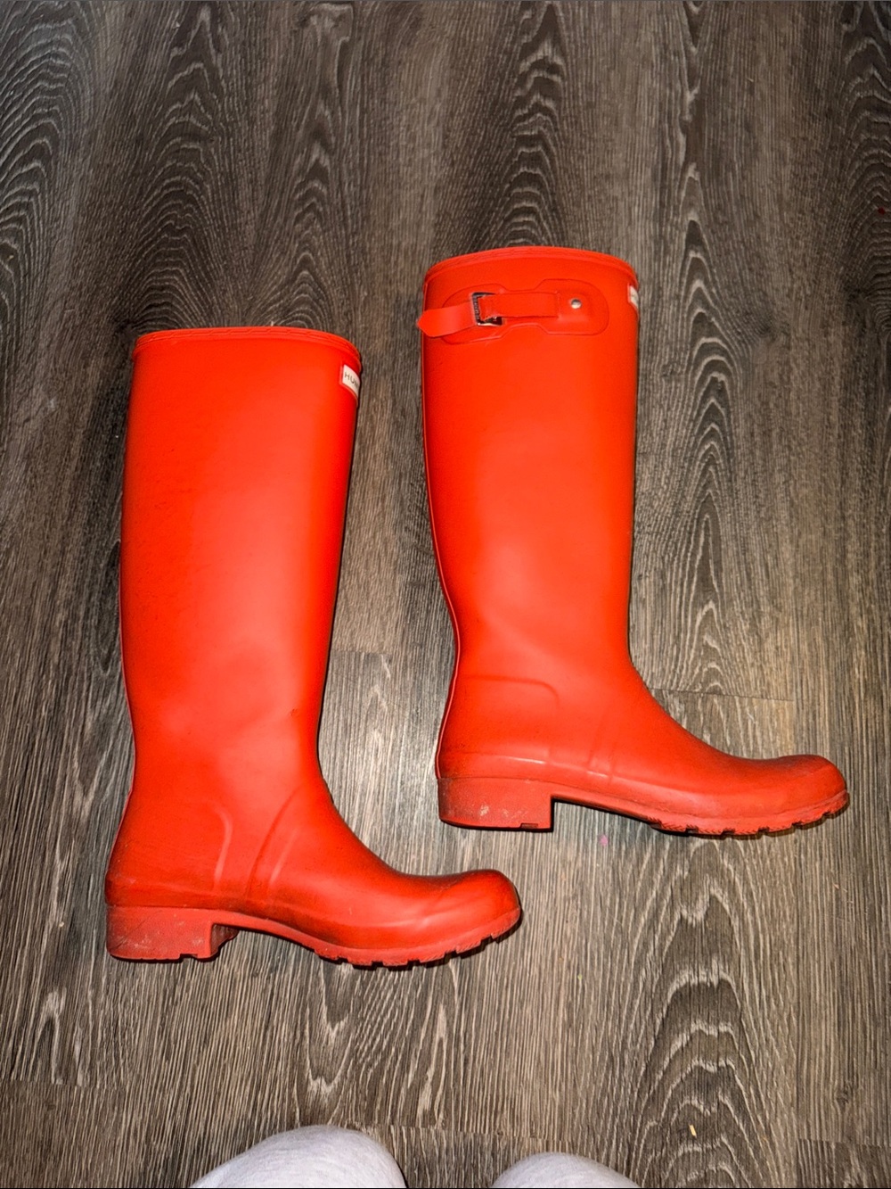 Hunter red Orange Tall Rain Boots